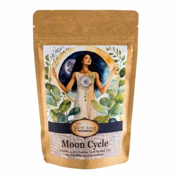 Moon cycle tea for menstruation with mugwort