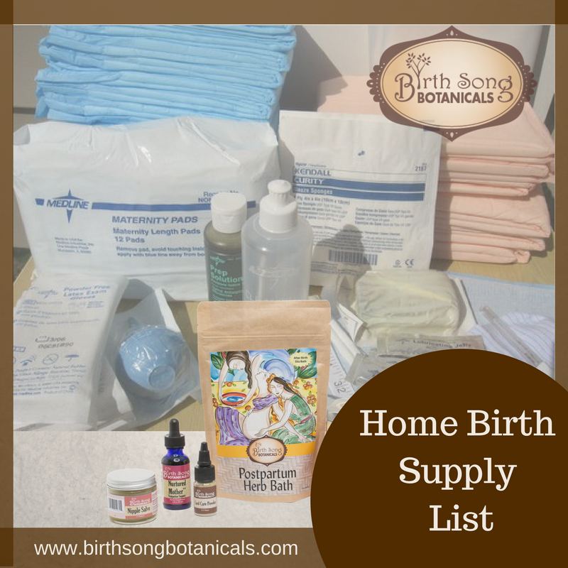 Home Birth Supply List