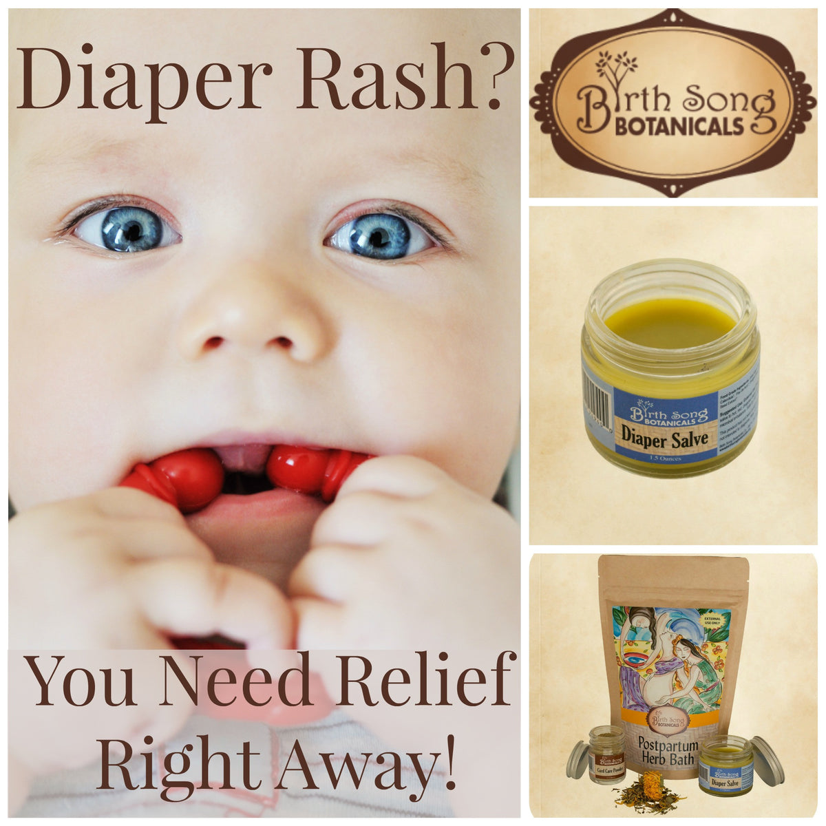 Diaper Rash Remedy that Works Birth Song Botanicals Co.