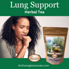 lung support herbal tea, lung health tea, tea for clearing lung congestion, nasal congestion relief tea, sinus congestion relief tea, organic mullein tea, mullein and sage tea, immune tea, tea for respiratory health, mucus clearing, lung detox, clear lungs, smokers lungs