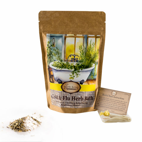 Cold and flu herbal bath, cold and flu herb bath, Cold and flu herbs, herb bath for cold and flu