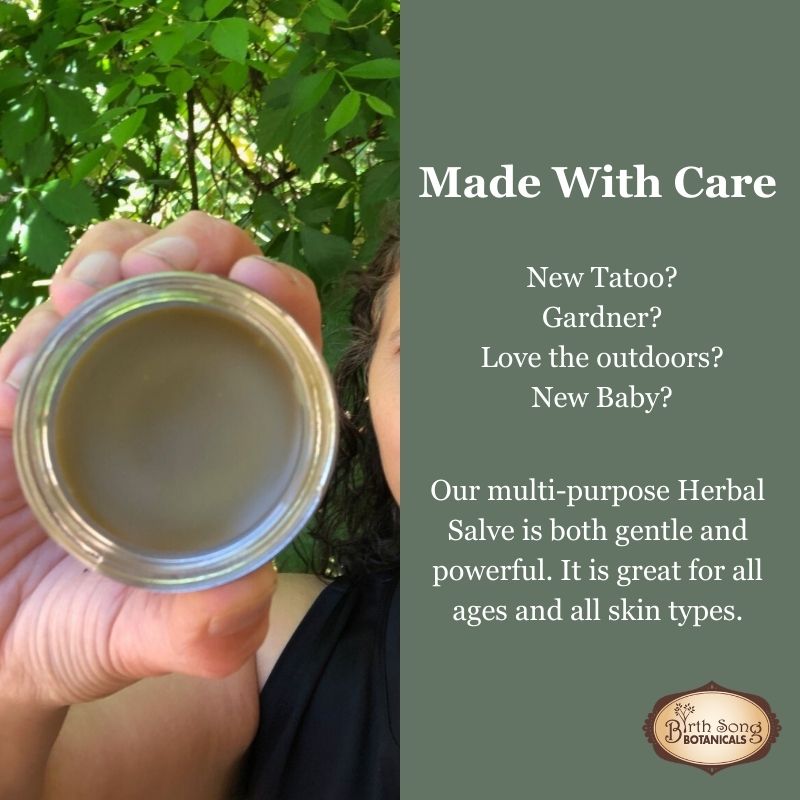 herbal salve, healing salve, Plantain Salve, garden salve, green salve, natural skin care, calendula salve, tatoo salve