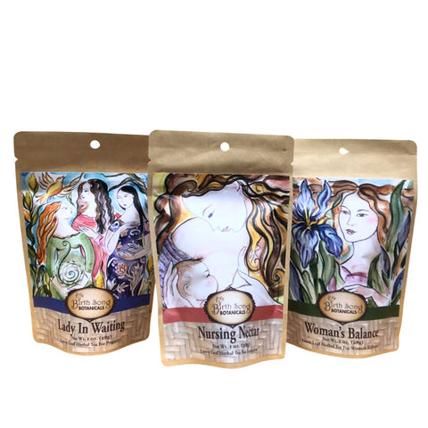 pregnancy tea, breastfeeding tea, postpartum tea, motherhood tea, baby shower tea set, teas for new moms, maternity tea,  