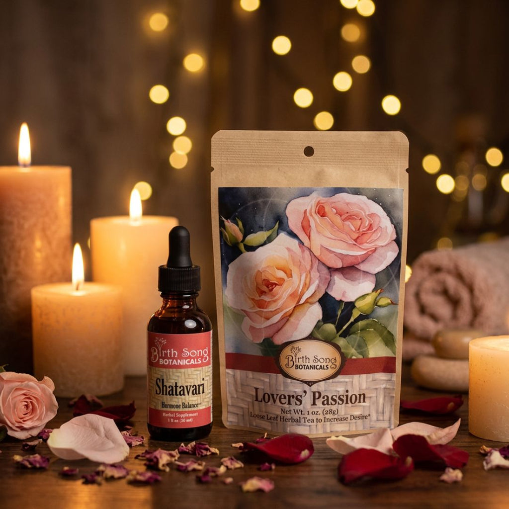 libido tea, romance tea, date night tea, herbal tea for intimacy, couples tea, and sensual herbal tea, lovers passion tea, shatavari
