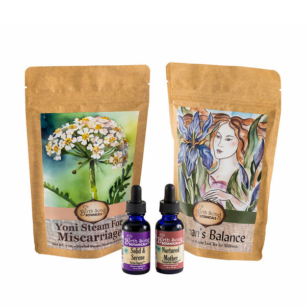 Miscarriage Grief and loss herbal gift set, pregnancy loss, Yoni steam for miscarriage, hormone balance tea, stress support, after birth cramps, miscarriage care, grief gift set, loss gift, bereavement gift, 