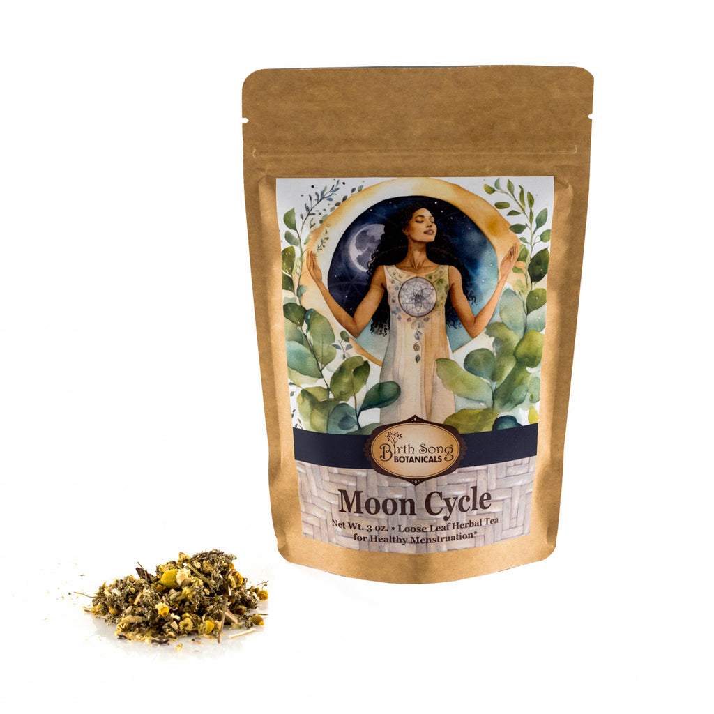 Moon cycle tea for menstruation with mugwort