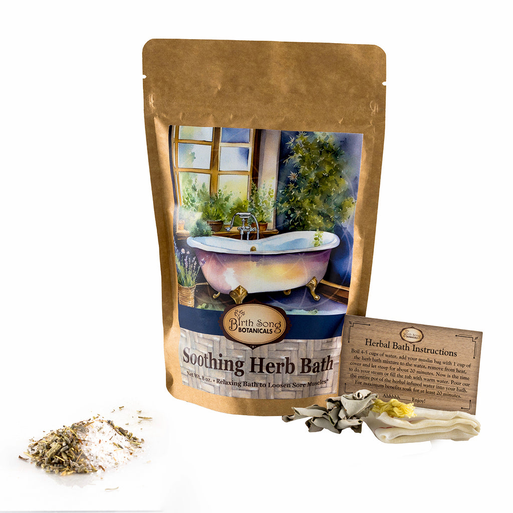 Herbal pain relief bath for sore muscles and joints