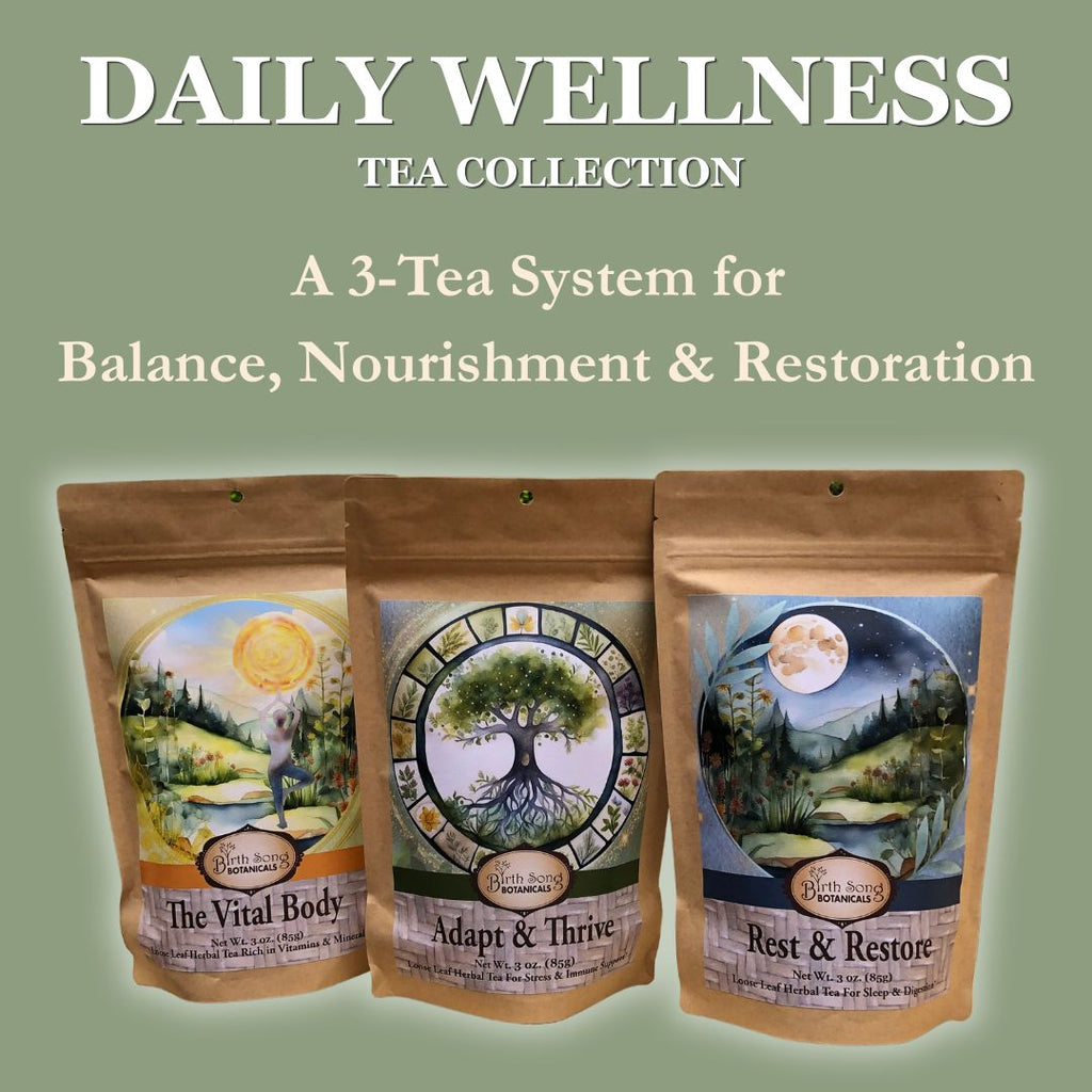 herbal tea bundle, loose leaf tea set, wellness tea collection, adaptogenic tea, stress relief tea, sleep tea, detox tea, caffeine free tea, natural herbal remedies, immune support tea, digestive tea, relaxation tea, daily wellness tea