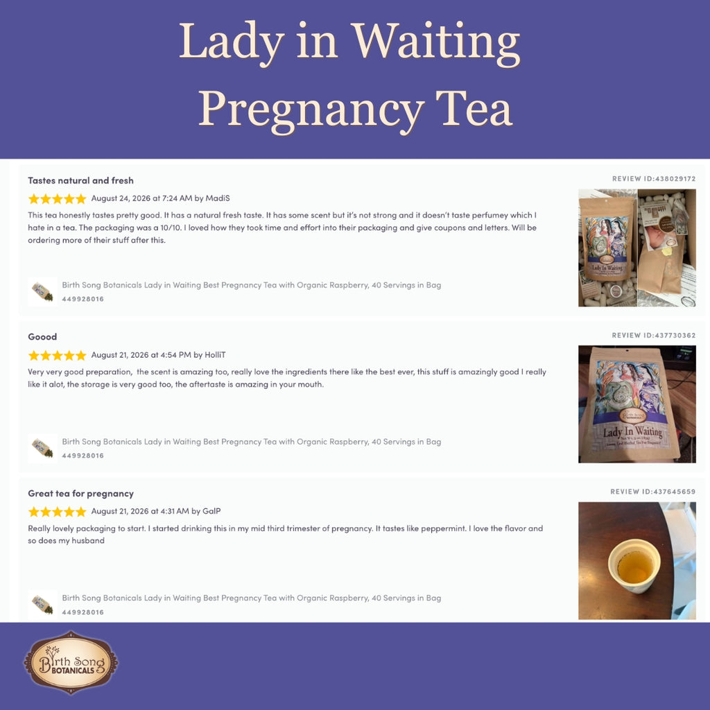 Pregnancy tea, Pregnancy Herbal Tea,  red raspberry leaf tea, first trimester tea, morning sickness tea, Lady in waiting pregnancy tea reviews 