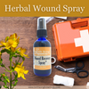 wound recovery spray, herbal wound care, calendula for wounds, St. John's Wort for healing, lavender wound spray,  minor cuts and scrapes treatment, burn relief spray, herbal burn treatment, sunburn relief spray, natural first aid, skin repair spray, natural burn relief, cuts, healing burns, skin healing, skin repair
