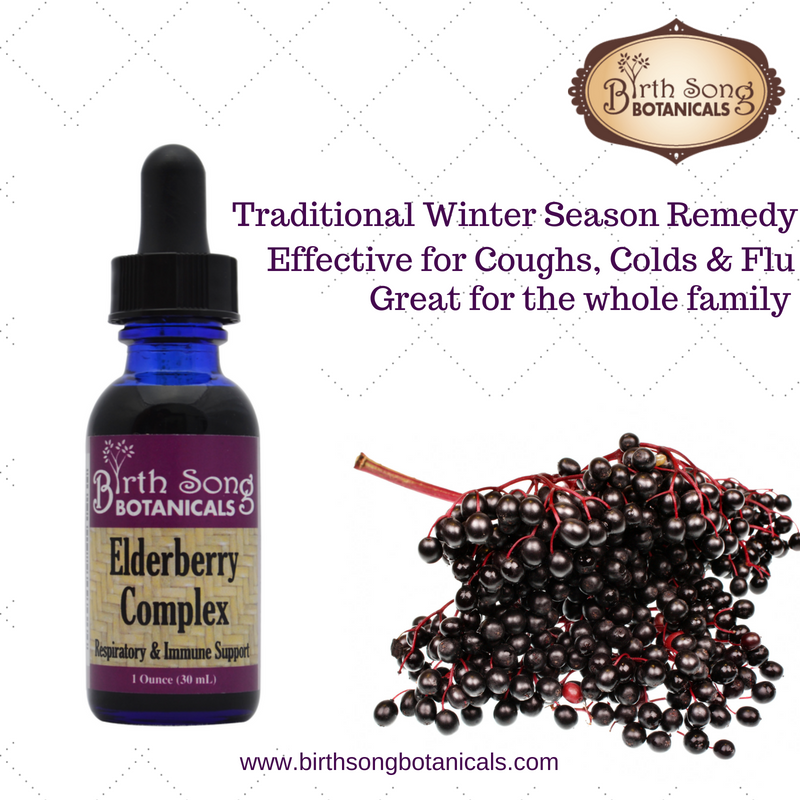 Elderberry complex cough syrup for cold and flu