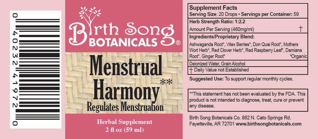 Menstrual Harmony Herbal Tincture for Irregular Menstruation