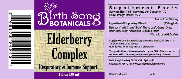 Elderberry complex tincture ingredients
