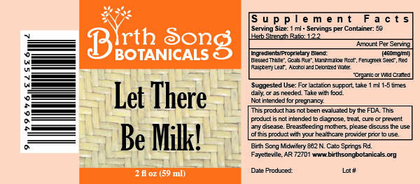 Let There Be Milk! herbal ingredients to increase breastmilk production
