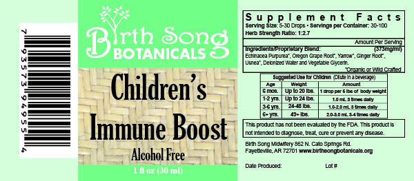 All natural Children's Immune Boost ingredients